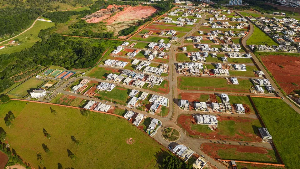 Vista aérea do Residencial Golden Ville — Casa cód. 11623, Terras de Santo Antônio
