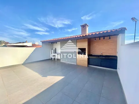 Terraço amplo com churrasqueira e bancada — Casa cód. 4243, Vila Barth